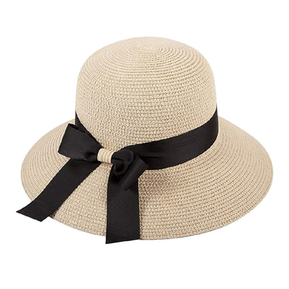 Packable Travel Sunhat Beach WIDE BRIM STRAW HAT - Picture 3 of 5